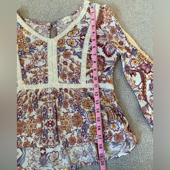 alter’d state Women Boho Crochet Floral Visvose Detail Top Size XS - Picture 7 of 8